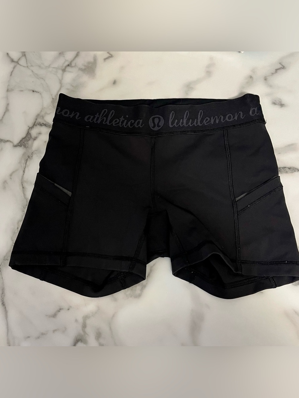 lululemon athletica Black Women’s Shorts with Logo Waistband